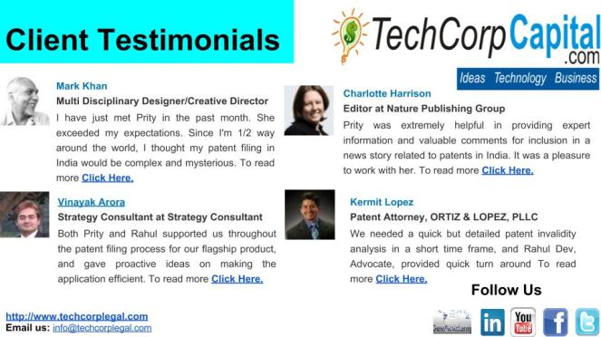 Patent Searches, Patent Preparation, Patent Prosecution & Patent Litigation Support, Patent Illustrations, Patent Translation, Brand Enforcement, Trademark Watch, Design Searches, Trademark Searches & Paralegal Support 